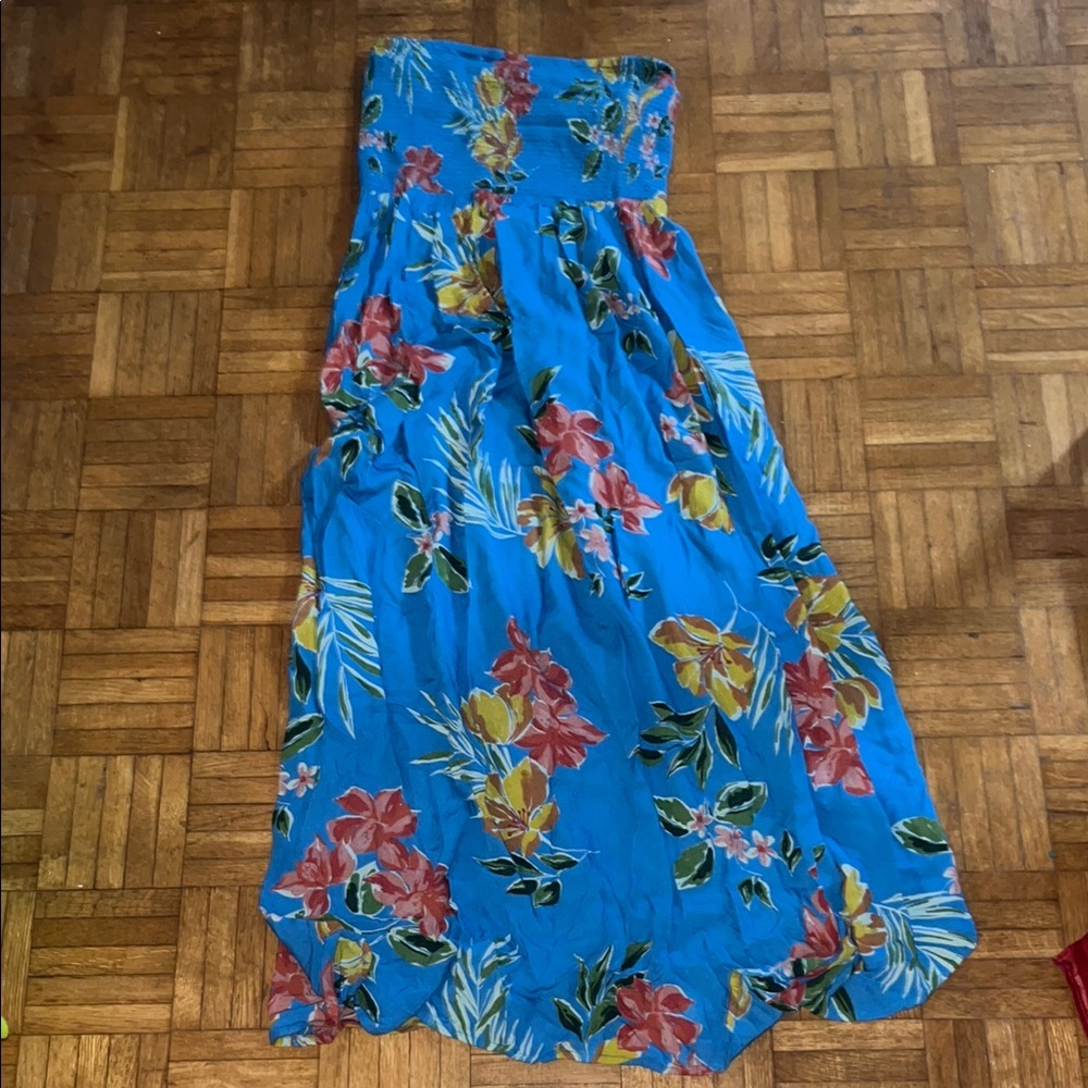 Floral Strapless Maxi Dress